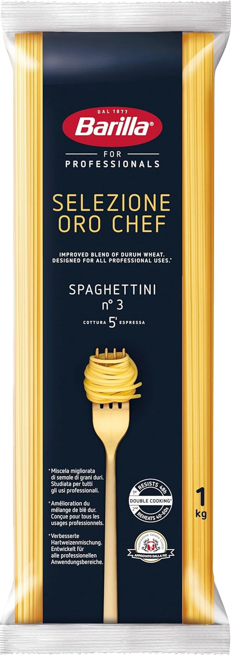 Barilla Selezione Oro Chef Spaghettini n. 3, 12er Pack (12 x 1kg)