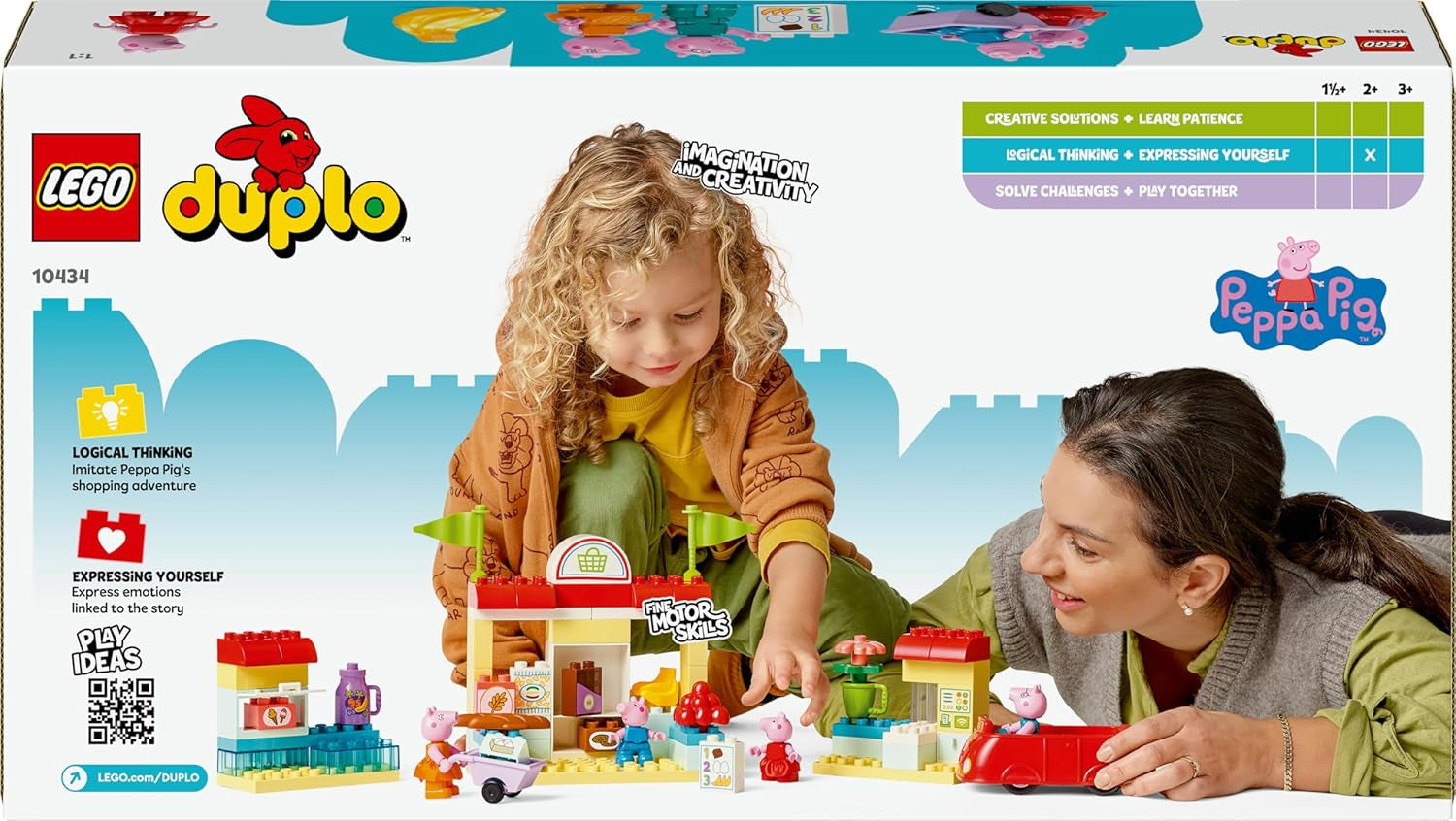 LEGO DUPLO 10434 Peppas Supermarkt: kreatives Lernspielzeug und Spielset, Geschenk für Jungen und Mädchen ab 2 Jahren, fördert die Geschicklichkeit. Bausets Besuchen Sie den LEGO-Store