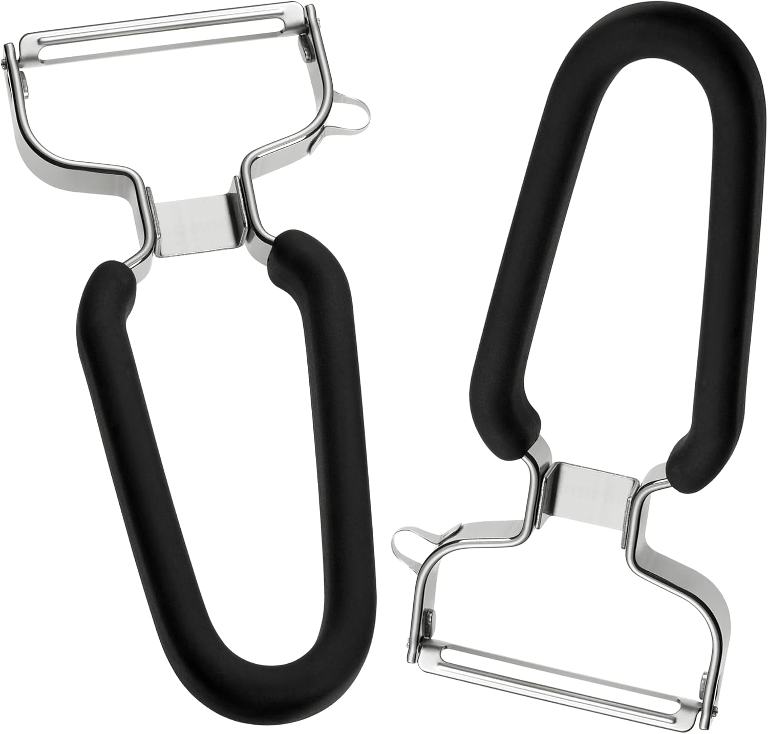 Lurch Sparschäler Edelstahl Kartoffelschäler mit Klingenkopf Mobiler Schäler Naty Shop 2Er Set