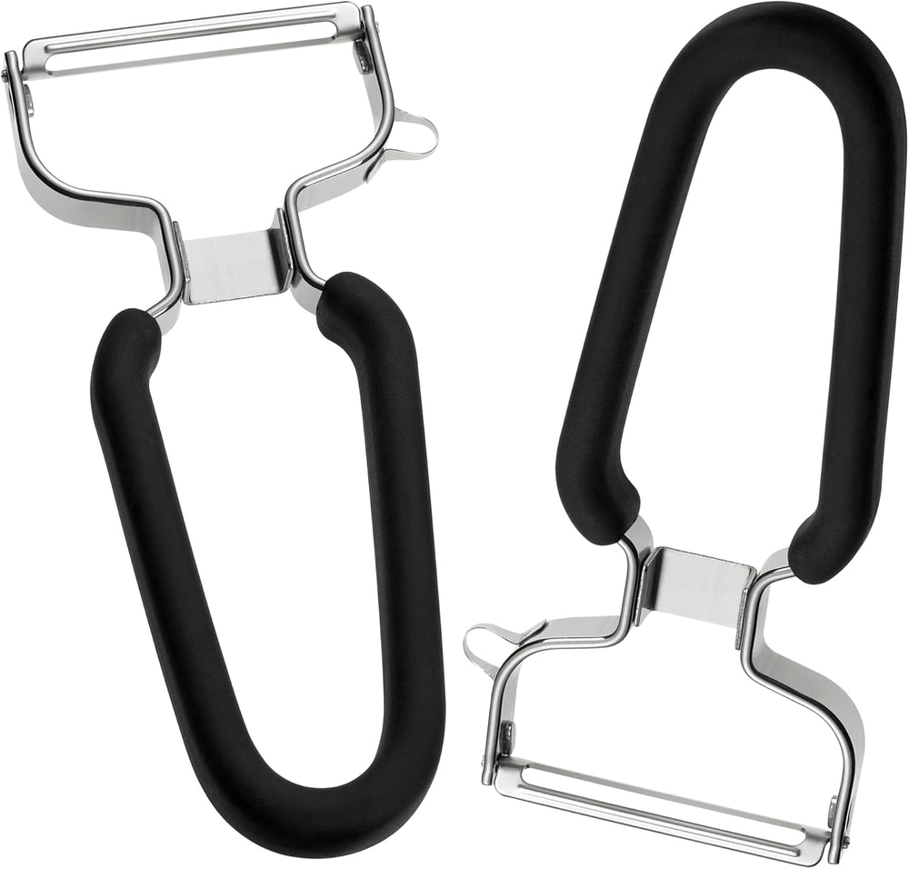 Lurch Sparschäler Edelstahl Kartoffelschäler mit Klingenkopf Mobiler Schäler Naty Shop 2Er Set