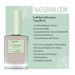 Schnell trocknender beiger Nagellack (Moon Dust) – natürlicher Nagellack mit veganer Formel – atmungsaktiv, nachhaltig und langlebig, 14 ml