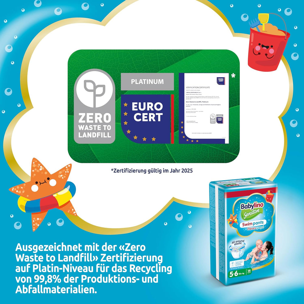 Windeln Sensitive Badehosen, für Meer und Pool, Größe 5-6 (über 14 kg), 84 Stück