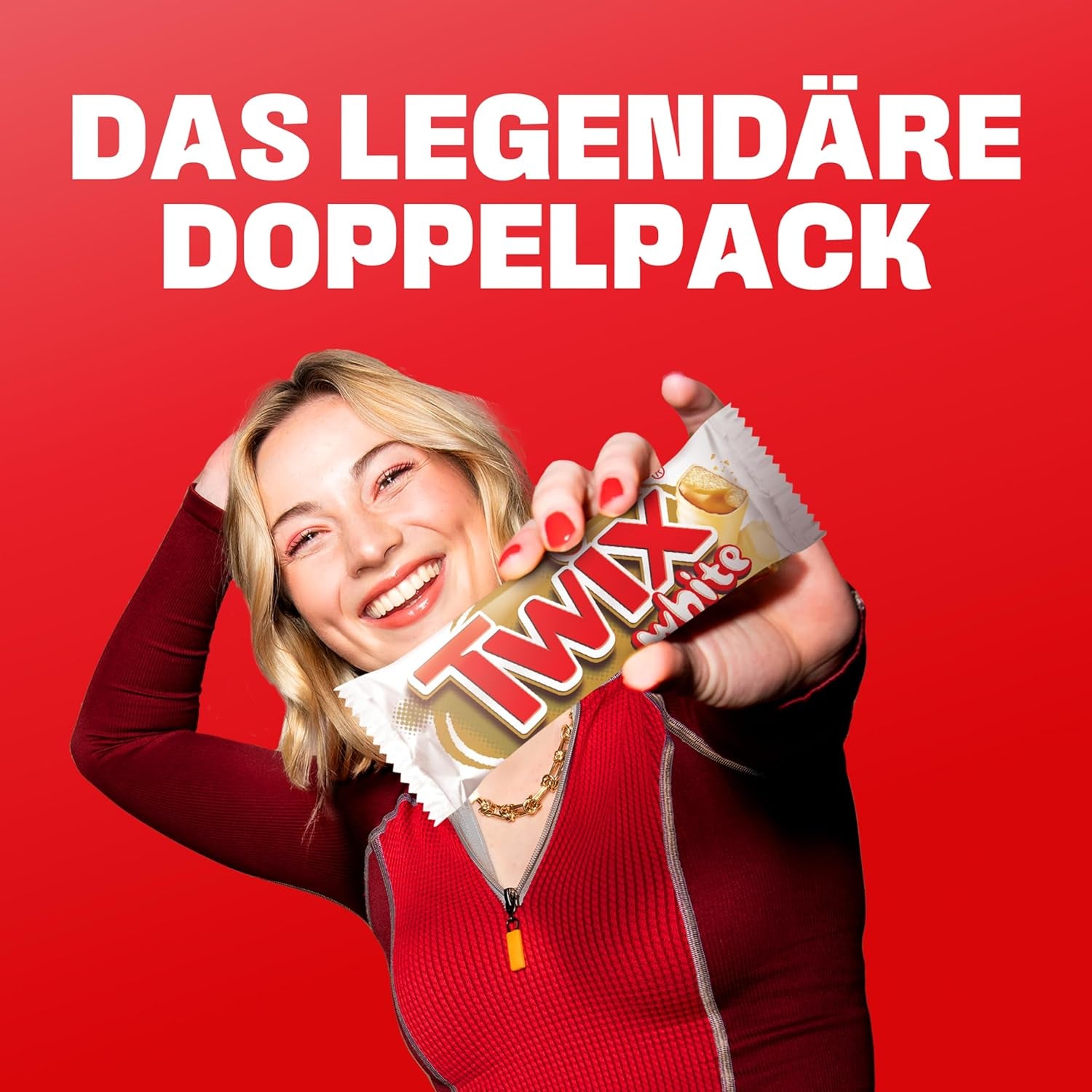 Twix weiße Schokoriegel; Karamell, Kekse, weiße Schokolade; Mehrfachpackung Pralinen; 5 Riegel (5 x 46 g)