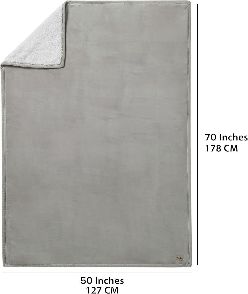 UGG 01465 Bliss Sherpa-Überwurfdecke, vollständig wendbar für Couch oder Bett, maschinenwaschbar, pflegeleicht, weicher Plüsch, übergroße Luxusdecken, 178 x 127 cm, Seal Naty Shop Bettdecken und Steppdecken