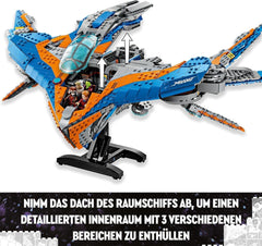LEGO Marvel Guardians of the Galaxy: Das Milano Building Raumschiffmodell mit 4 Superhelden-Minifiguren Avengers Flyer für Weltraumabenteuer Geschenk für Jungen und Mädchen 76286 Bausets Beuche the LEGO-Store