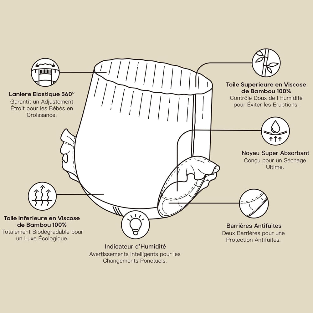 ECO BOOM Babywindeln aus Bambus – Größe 6 (20 kg), Pull-Up-Windeln auf pflanzlicher Basis (17 Stück) – Premium-Bio, parfümfrei, hautfreundlich, super saugfähig