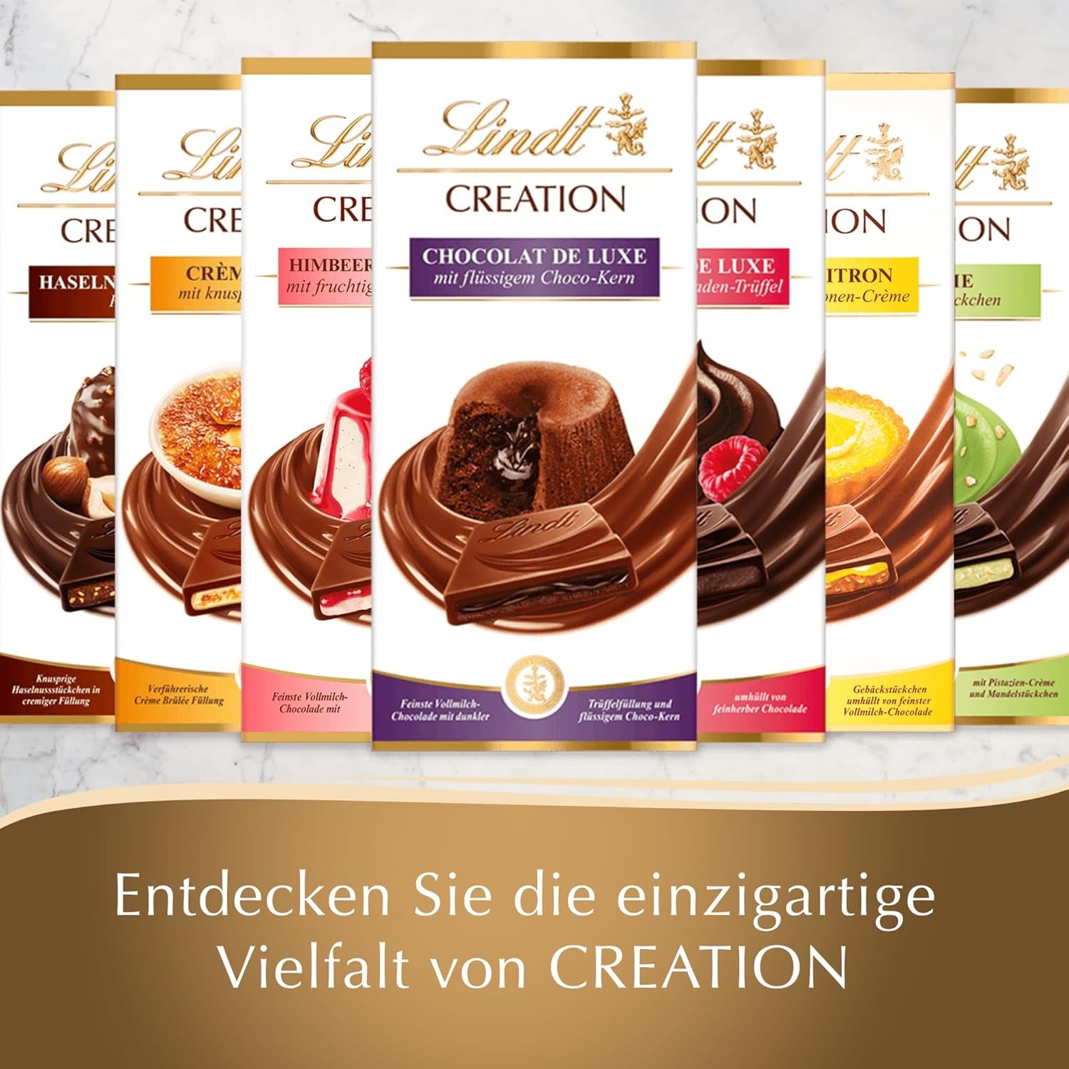 Lindt Chocolate Creation Himbeer-Panna-Cotta, Schokoladengeschenk, Schokoriegel, 150 g (5er-Pack)