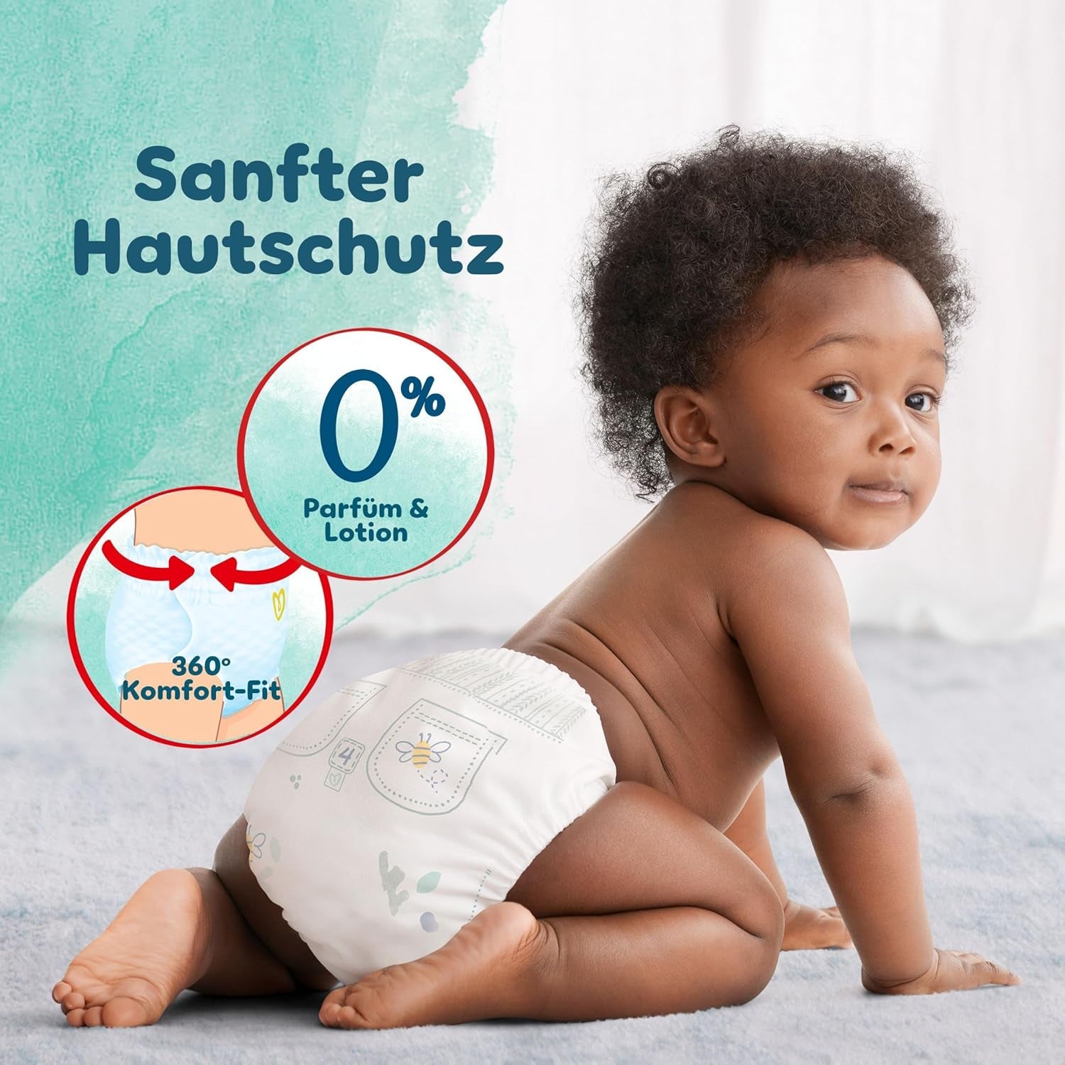 Pampers Harmony Pants Windeln der Größe 6, 132 Windeln, 15 kg+, sanfter Hautschutz und 360°-Komfort