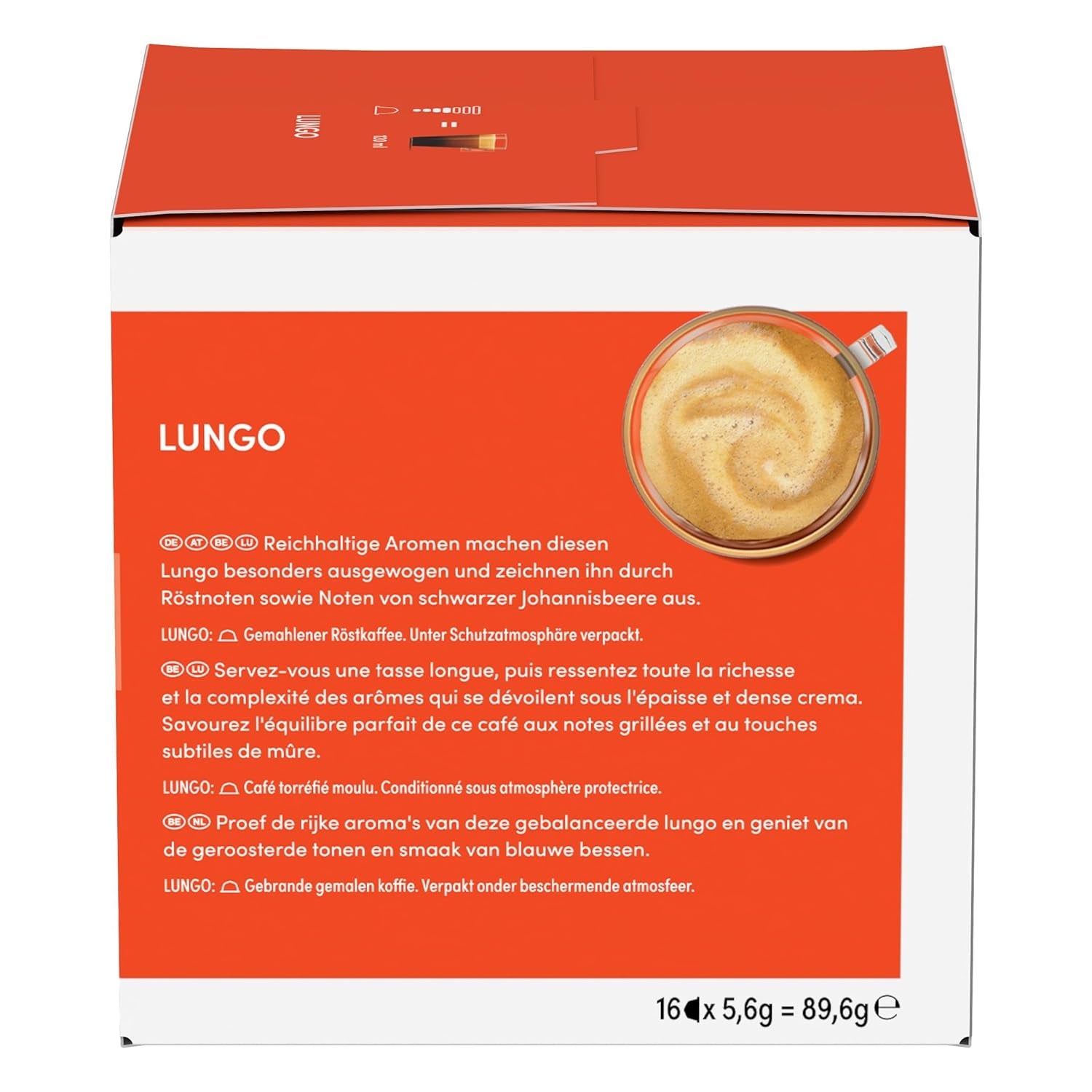 NESCAFÉ DOLCE GUSTO Lungo Kaffeekapseln 3er Pack (3 x 16 Kapseln)