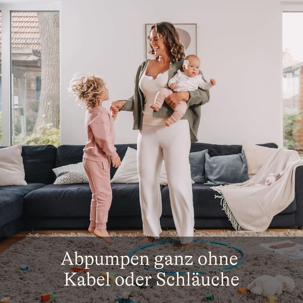Lansinoh Tragbare Elektrische Doppelmilchpumpe – Freihändig Und Leise Abpumpen Ohne Kabel & Schläuche – Tragbarer Akku – Einfache Bedienung & Reinigung - Handsfree Accessories Food and Breastfeeding Bebe Naty Shop