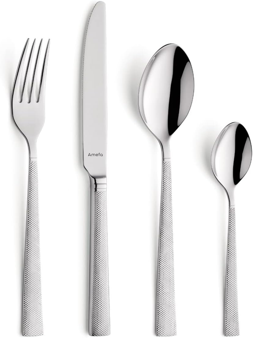 Amefa Jewelt Tartlery Set 4 Personen | 16 Party-Edelstahl 18/0 Küche Naty Shop