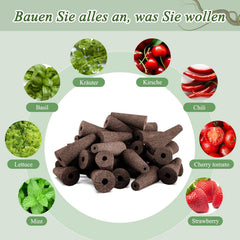 125 Wachstumsschwämme, 50 Ersatz-Wachstumsschwämme, Hydrokultur-Startersystem-Zubehör mit 50 Etiketten, 12 Isolierkappen, 12 Pflanzkörbe, 1 Pinzette