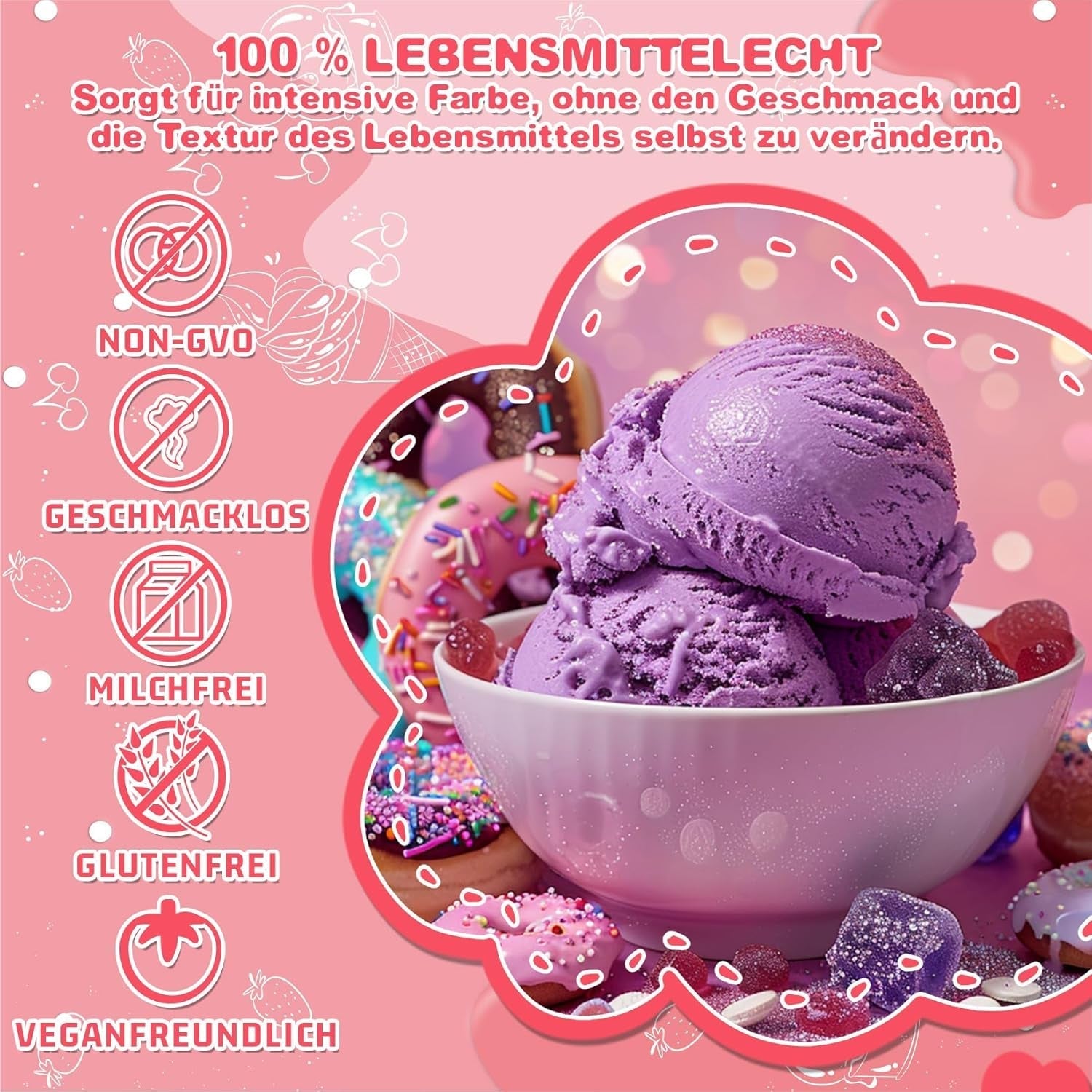 Colorant alimentar în gel - HXDZFX 2×30ml, colorant alimentar fără zahăr, foarte concentrat, pentru decorarea torturilor, fondant alb, macaroane, prăjituri, copt, ouă de Paște, slime (mov struguri)