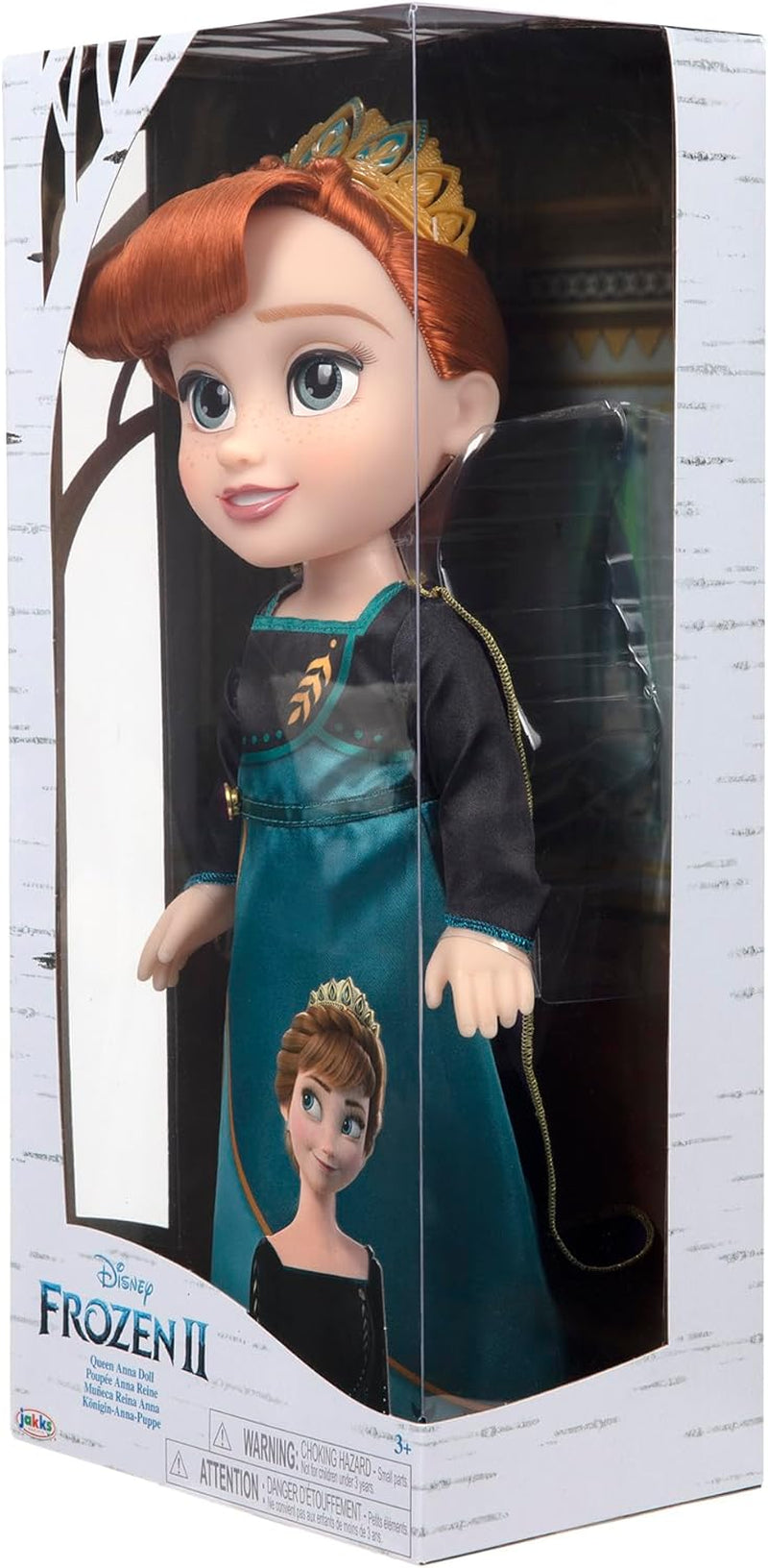 Die Eiskönigin 2 Disney Anna-Puppe – 35 cm große, bewegliche Puppe im kultigen Modekleid mit dem Wappen von Arendelle und der Tiara für zusätzlichen Spielspaß, für Mädchen ab 3 Jahren