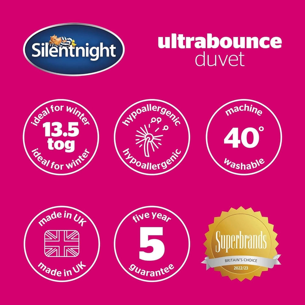 Silentnight Steppdecke „Ultrabounce“, Mikrofaser, weiß, Einzelbett Steppdecken und Steppdecken Naty Shop