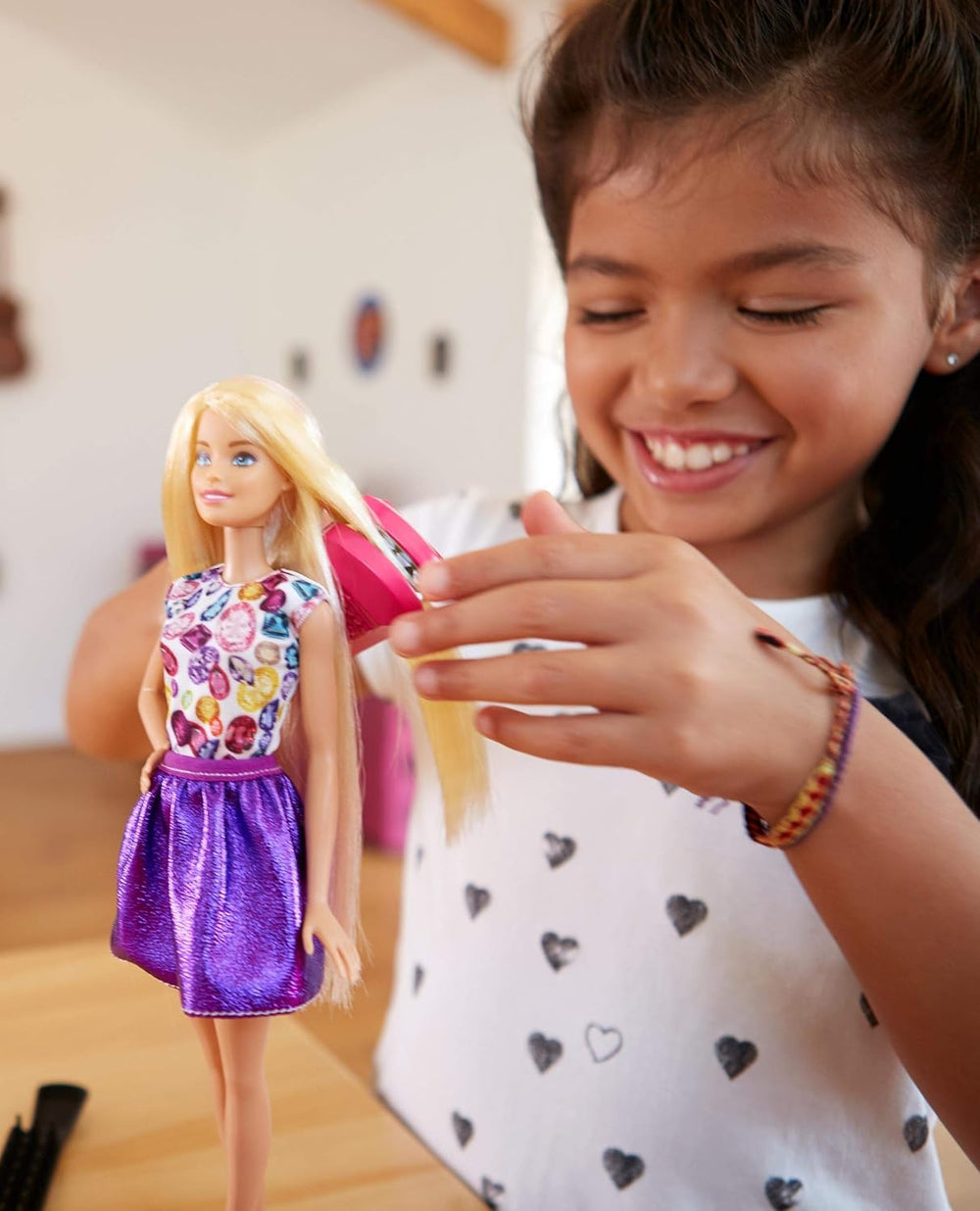 Mattel Barbie DWK49 Wellen und Lockenspaß Spielset, Mehrfarbig