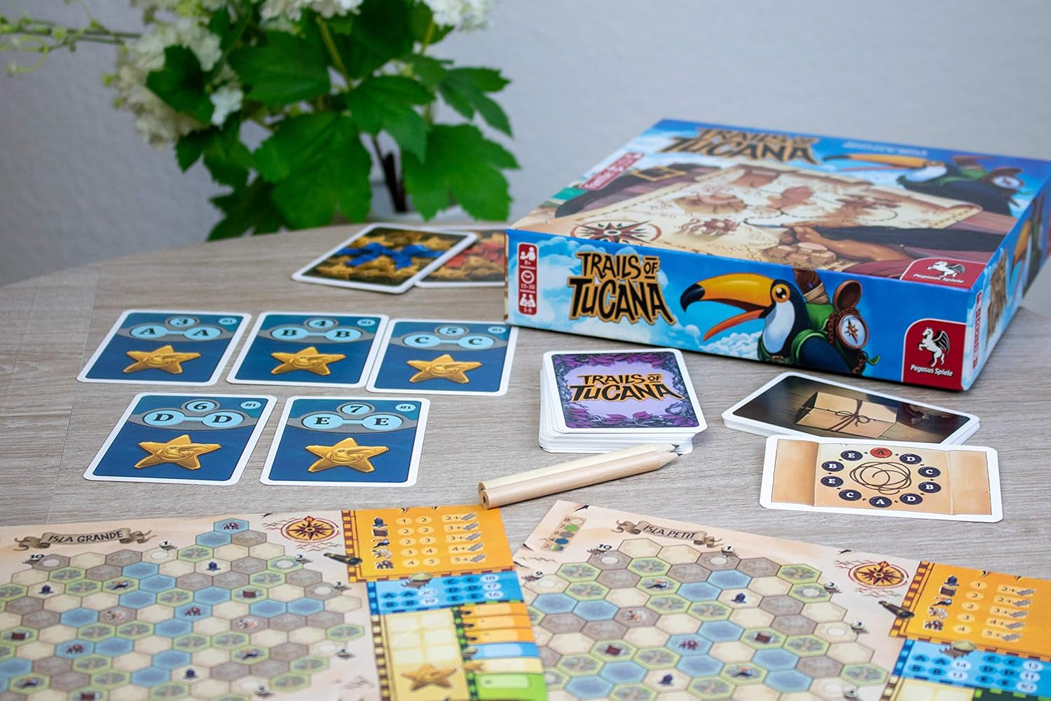 Pegasus Spiele 53150G - Tucanei Trails, Weiß, M
