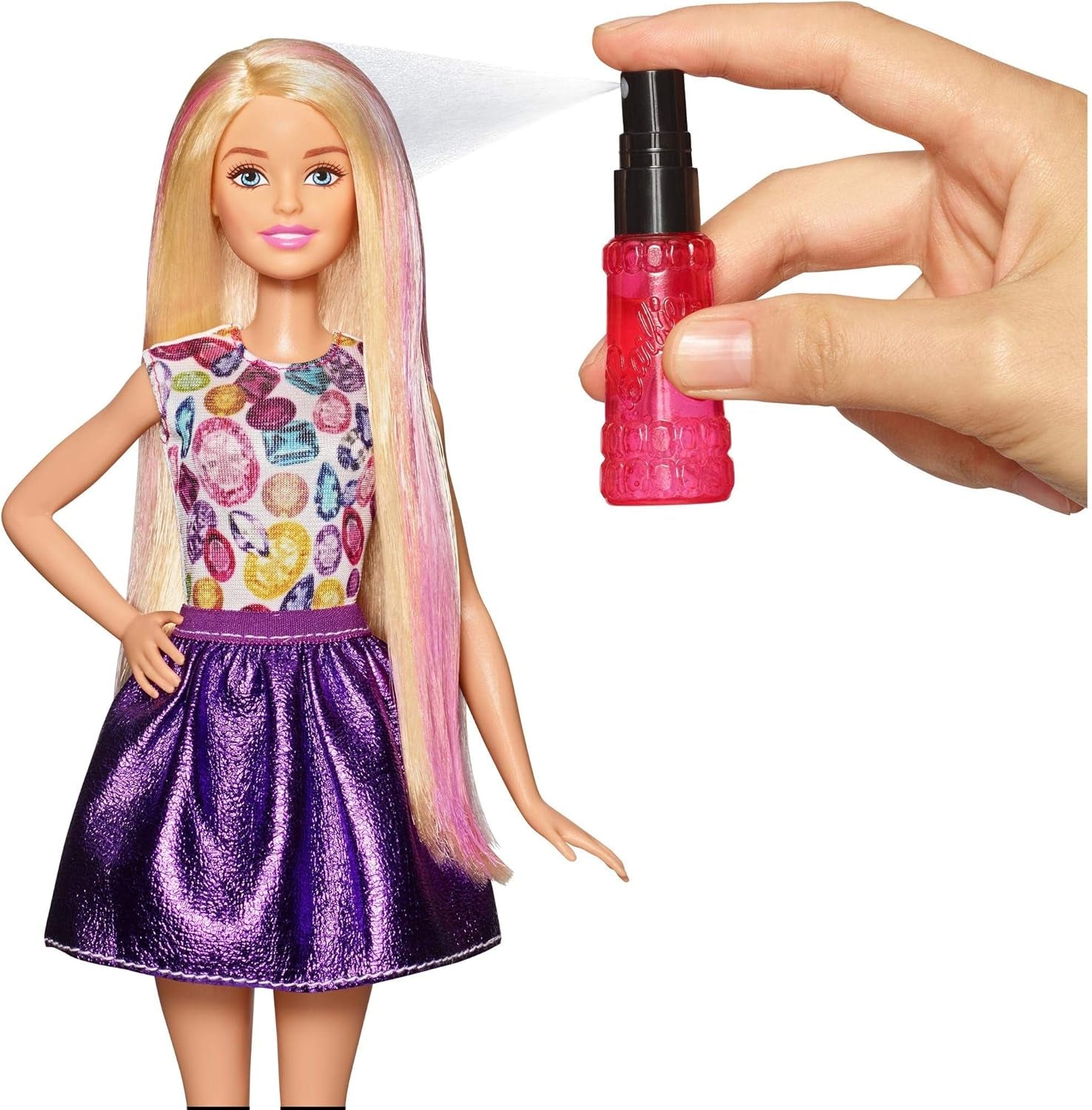 Mattel Barbie DWK49 Wellen und Lockenspaß Spielset, Mehrfarbig