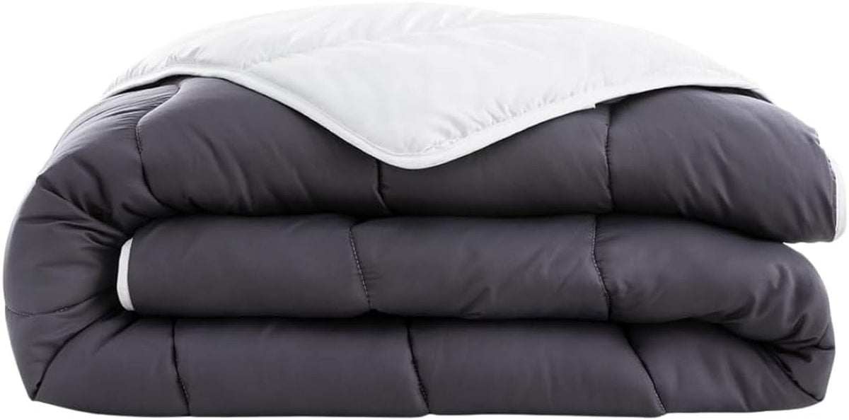 Abeil Steppdecke 200 x 200 cm, zweifarbig, weiß und grau Steppdecken und Steppdecken Naty Shop 200 x 200 cm