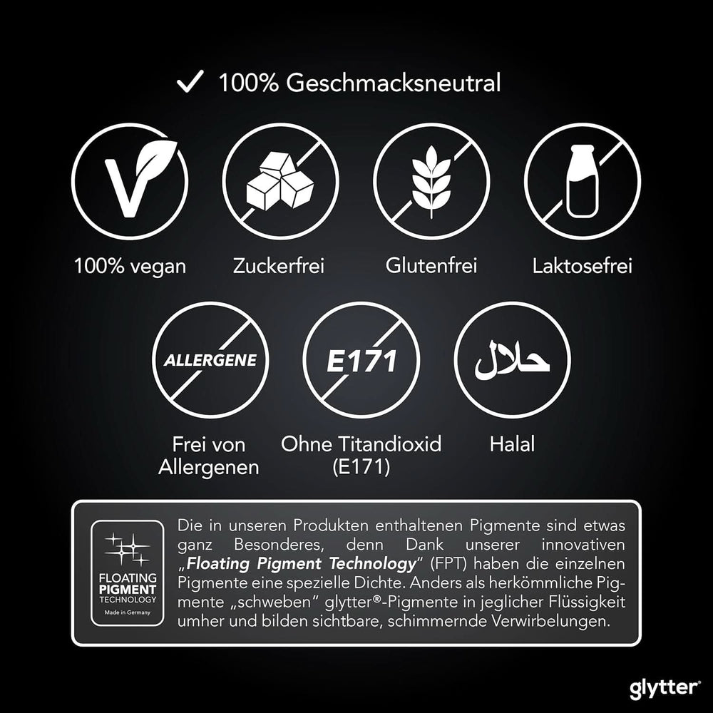 Glytter Glitter Powder For Drinks (Silver) - Glitter comestibil pentru băuturi, 10 grame Glitter Naty Shop