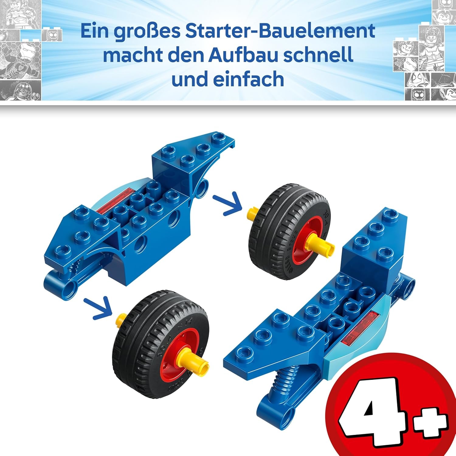 LEGO ǀ Marvel Spidey und Seine Super-Freunde Spidey auf Motorrad vs. Rhino – Superhelden-Spielzeug mit Motorrad und 2 Minifiguren – Geschenk für Jungen ab 4 Jahren und Fans der Serie – 11206