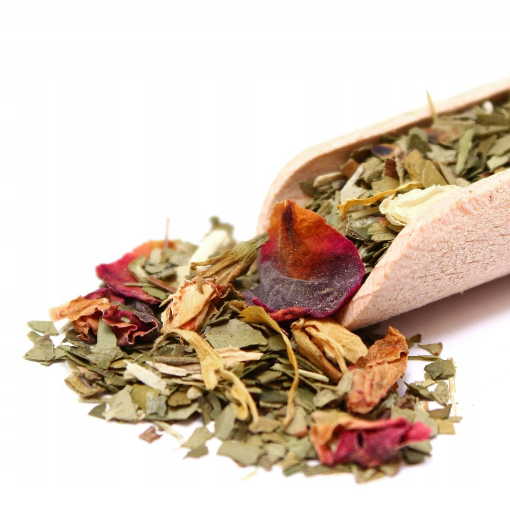 Yerba  LAS FLORES 1 kg ● Ceai Yerba Mate cu piersici braziliene ● Iasomie ● Ceai Mate din frunze de mate ● Arome naturale ● Ceai Yebra Mate cu guarana 50 g ● Ceai Yerba Mate cu frunze întregi 1050 g ● Vegan