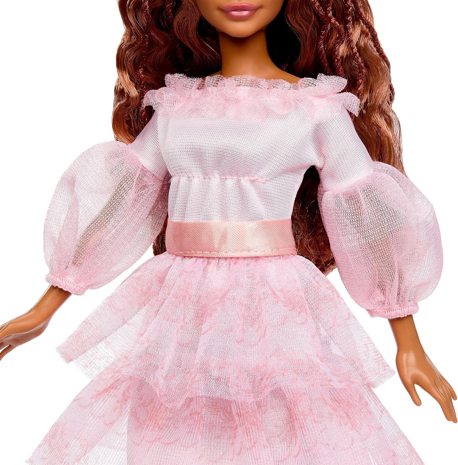 Mattel DISNEY Arielle, die Meerjungfrau - Festliche Arielle-Puppe mit pinkfarbenem Kleid und roten Haaren, beweglich mit 5 Gelenken und Frisierspaß, für Kinder ab 3 Jahren, HPD90