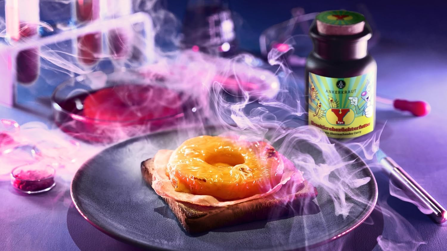 Ankerkraut x Yps Urzeitkrebszüchterfutter, Gewürzmischung für Reis, Gemüse und Snacks, mit Rote Beete, Kurkuma und Zwiebel, ohne Salz, 80 g im Korkenglas