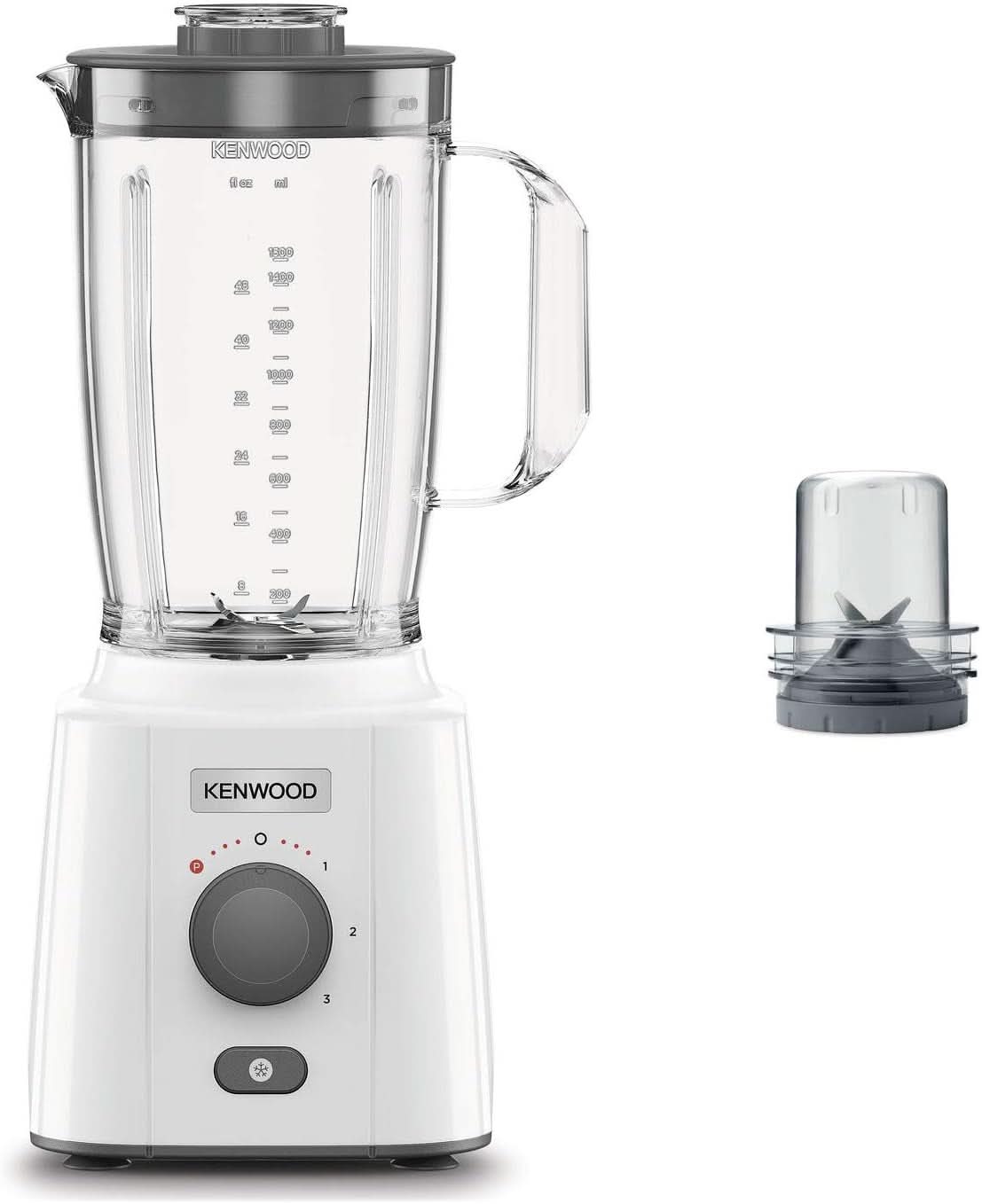 Kenwood BLP41.C0WH Mixer, Kunststoff, Grau, Weiß Kitchen Naty Shop 650W + Tritatutto