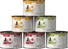 catz finefood Senior Collection Katzenfutter nass - Premium Nassfutter für Ihre Senior Katze - getreidefrei, ohne Zucker, hoher Fleischanteil, Vitamine & Mineralien (6 x 200g Dose)