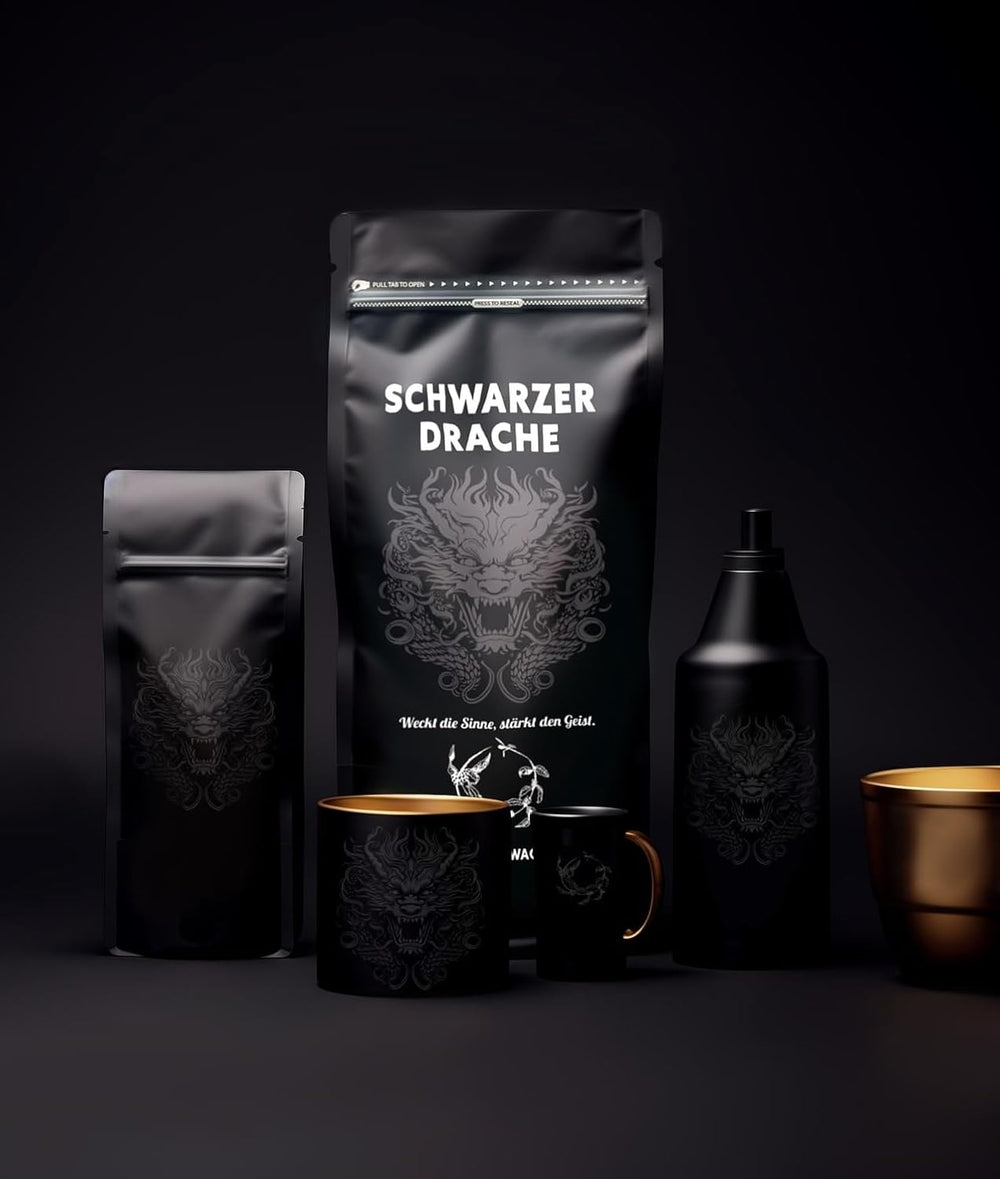 Black Dragon Espresso 100% Robusta - Boabe de cafea prăjite extra tari - Cafea foarte tare și corpolentă, cu conținut ridicat de cafeină - Espresso foarte tare