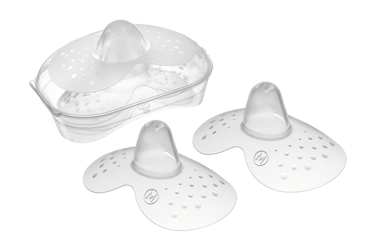 MAMA | Brustüberzüge - Set mit 2 Silikon-Brusteinlagen (Größe L, 23 mm) Zubehör Essen und Stillen Bebe Naty Shop 2 Stück (1er-Pack)
