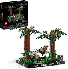 LEGO 75353 Star Wars Verfolgung auf Endor – Diorama-Set, Rückkehr der Jedi-Ritter mit Luke Skywalker, Prinzessin Leia & Scout Trooper und Speeder-Bikes, Bausets zum 40-jährigen Jubiläum Besuchen Sie den LEGO-Store Only