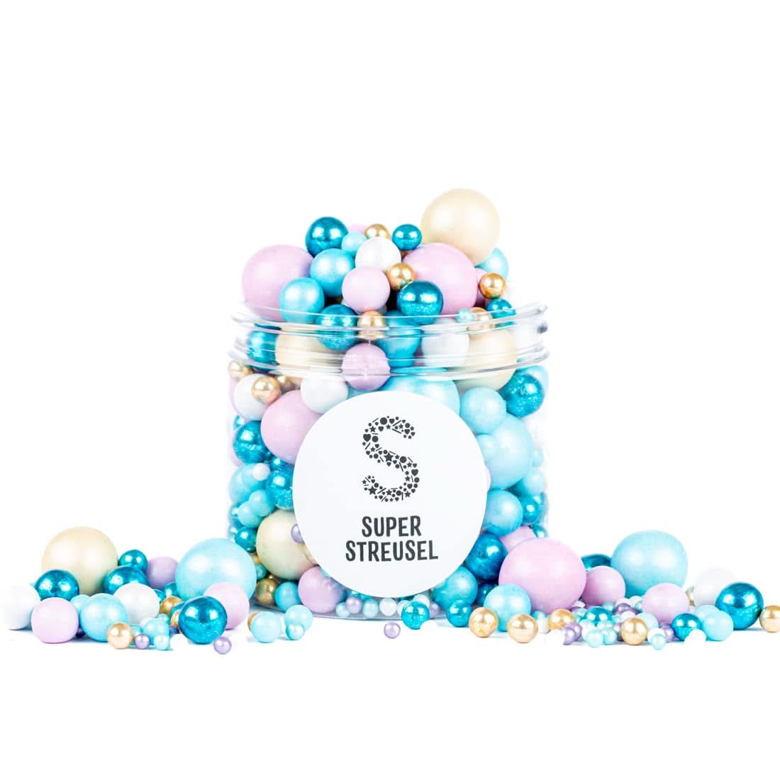 Super Streusel Sea Bubbles, Perlen und Zuckerkügelchen, 190 Gramm Naty Shop