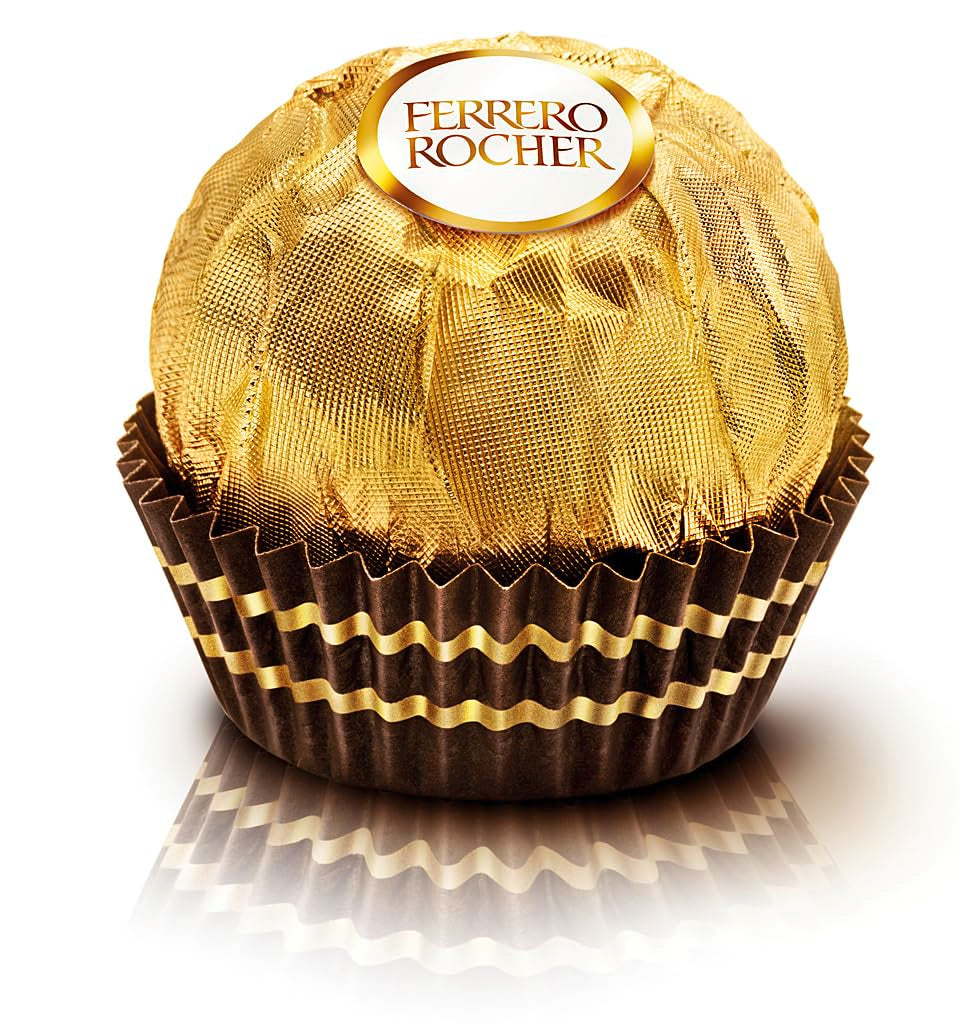 Ferrero Rocher – Knusprige und cremige Haselnuss-Spezialitäten-Pralinen – Valentinstagsgeschenk für Sie und Ihn – 16 Packungen mit 4 einzelnen Pralinen