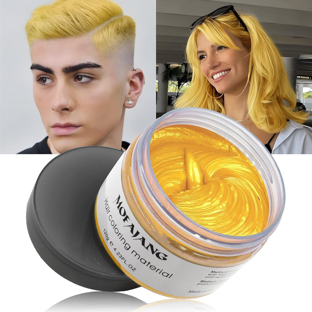 Culoare temporară a părului, Styling Hair Tone pentru bărbați femei, Pomadă pentru coafură naturală, Ceară pentru vopsirea părului pentru petreceri, Cosplay și Halloween, 4.23 oz (Silver Grey) Vopsea pentru par Naty Shop 9 Aur