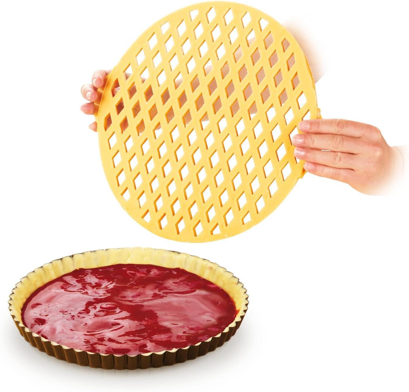 Formă de biscuiți Tescoma, plastic, alb/galben, 34 x 33 x 1,8 cm