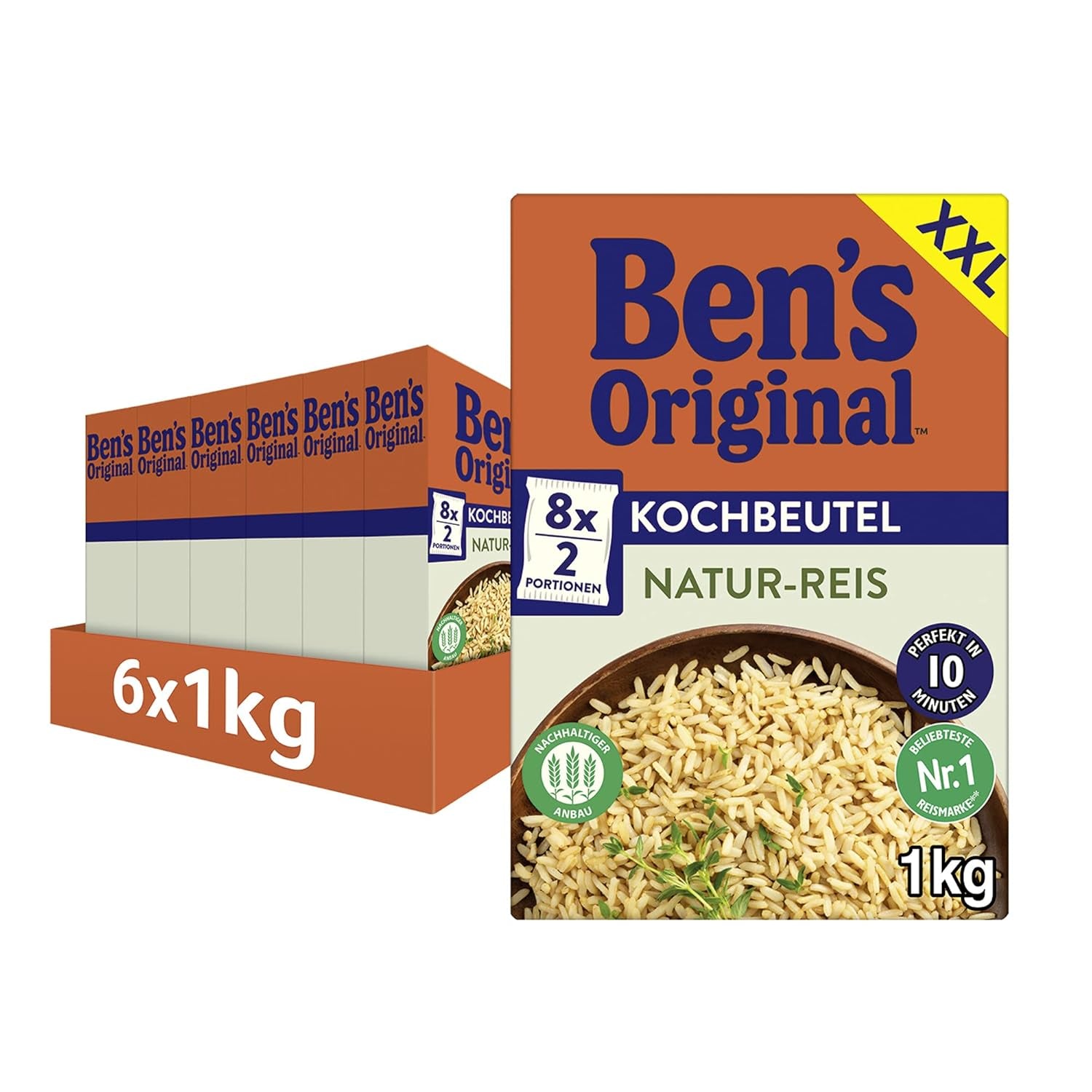 BEN'S ORIGINAL™ Naturreis im Beutel, 9 x 500 g