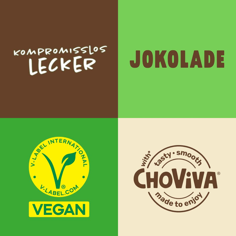 JOKOLADE 12 Riegel x 140g Sparpaket | Mit karamellisierten Erdnüssen und knusprigen Cerealien | Vegan und kakaofrei