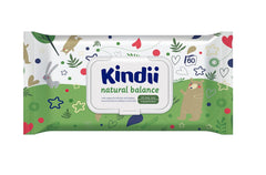 Kindii Natural Balance Feuchttücher für Babys – (1 x 60 Stk.) Feuchttücher für Babys und Kinder – Schützend, Aloe Vera, zarter Duft – 60 Stk.