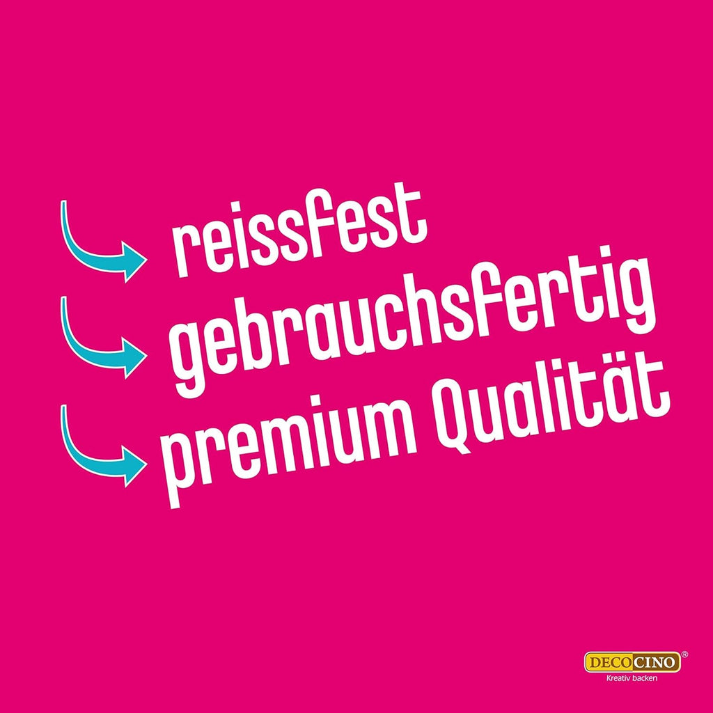 DECOCINO Fondant Schoko – 250 G – Ideal Zum Verzieren Von Kuchen, Torten, Cupcakes – Palmölfrei & Vegan Glazuri si Decor Naty Shop