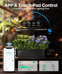 LPH-Air Hydroponic Grow Systems Kits WiFi gesteuert durch App 24W Smart Indoor Garden Grow Light Vollspektrum 10 Kapseln Pflanzgefäß Indoor Gardening Geschenkset