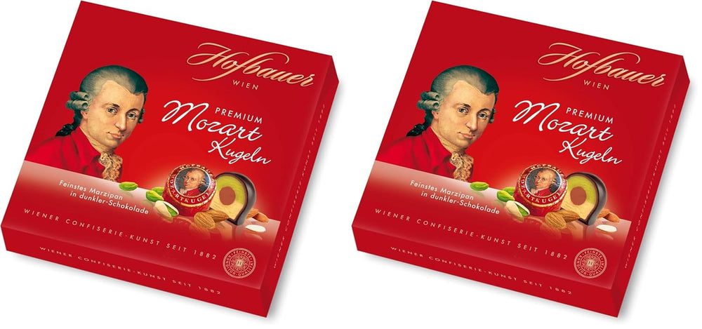 Hofbauer Wien, Mozartkugeln 200 g, dunkle Schokolade