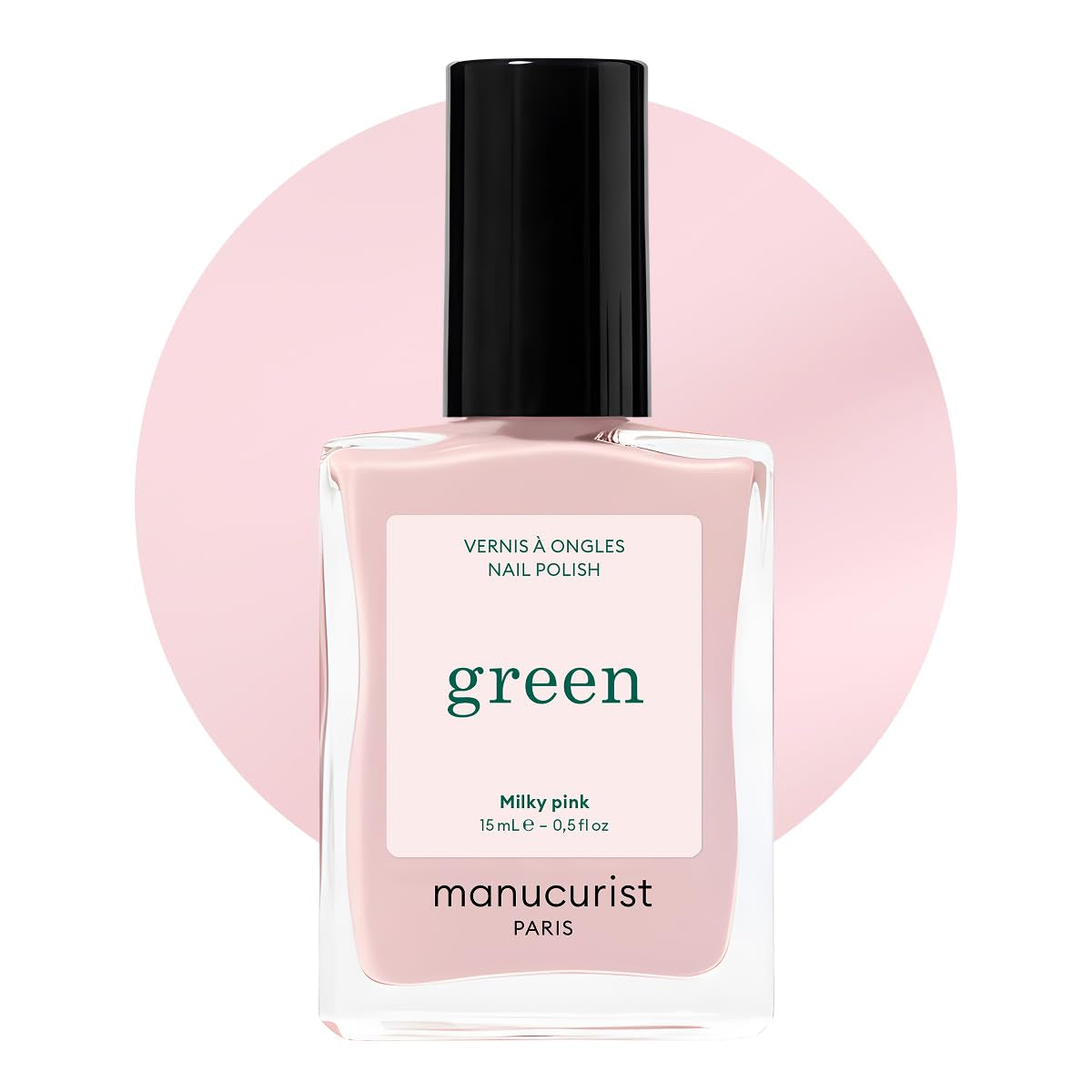 Manucurist Green – Rosy Beige Shell Beige Nagellack – Schnell trocknender Nagellack – DIY-Nägel – Vegan 12-Free – Pflanzenbasiert – Nagellack – Hergestellt in Frankreich