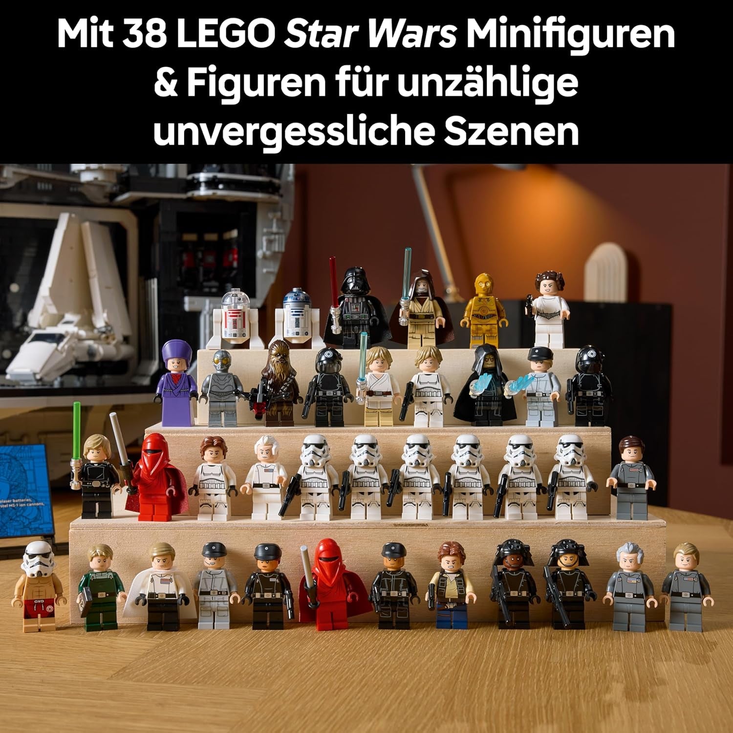 LEGO Star Wars Todesstern - Bauset für Erwachsene - Interaktives UCS-Ausstellungsmodell mit 36 ​​​​Minifiguren inkl. Luke Skywalker, Han Solo & Darth Vader – Geschenk für Männer, Frauen und Fans – 75419