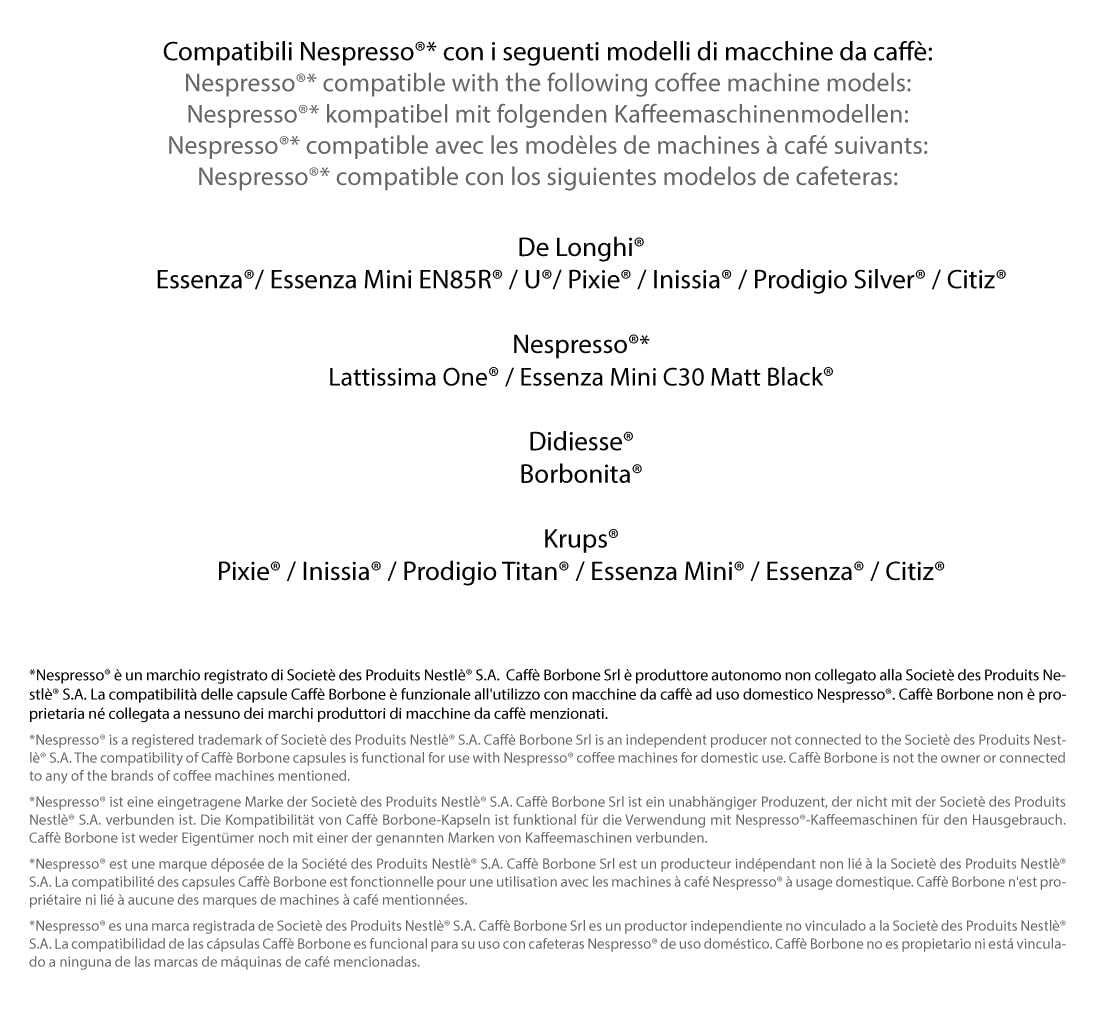 Caffè Borbone Respresso, Rote Kaffeemischung - 50 Kapseln - Kompatibel mit Nespresso®* Haushalts-Espressomaschinen