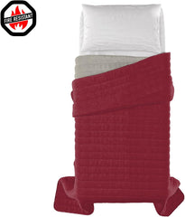 Pătură de vară din lenjerie de pat italiană, ignifugă, microfibră, bicoloră, bordeaux/gri deschis, 170 X 270 cm Plapumi si pilote Naty Shop