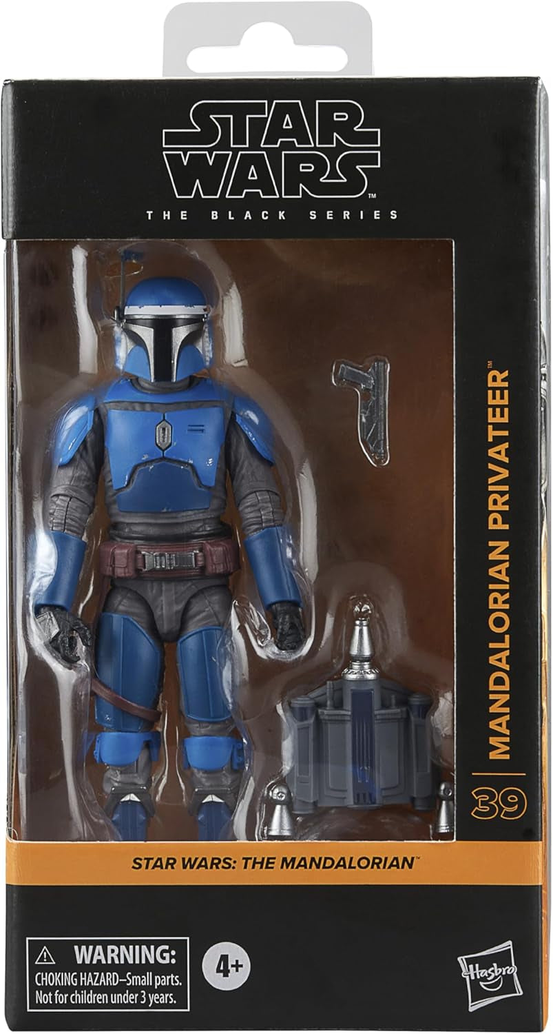 Star Wars Seria Neagră Mandalorian Privateer, Figura de acțiune pentru a colecta Mandalorian, Scala 15 Cm Action figures Naty Shop