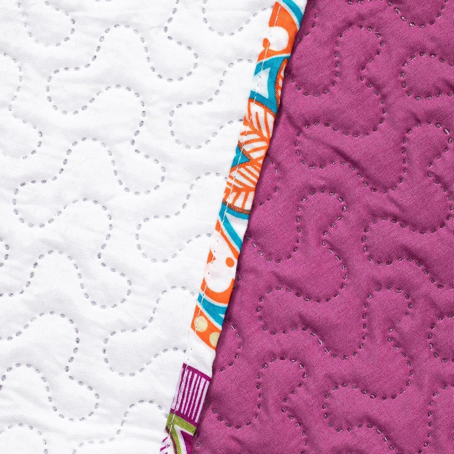 Decoking 12222 Cuvertură de pat 200X220 Cm Roz Violet Alb Colorat Antracit Cuvertură de pat Două fețe Colorat Roz Alb Violet Quilting Bibi Paturi si Cuverturi Besuche den DecoKing-Store