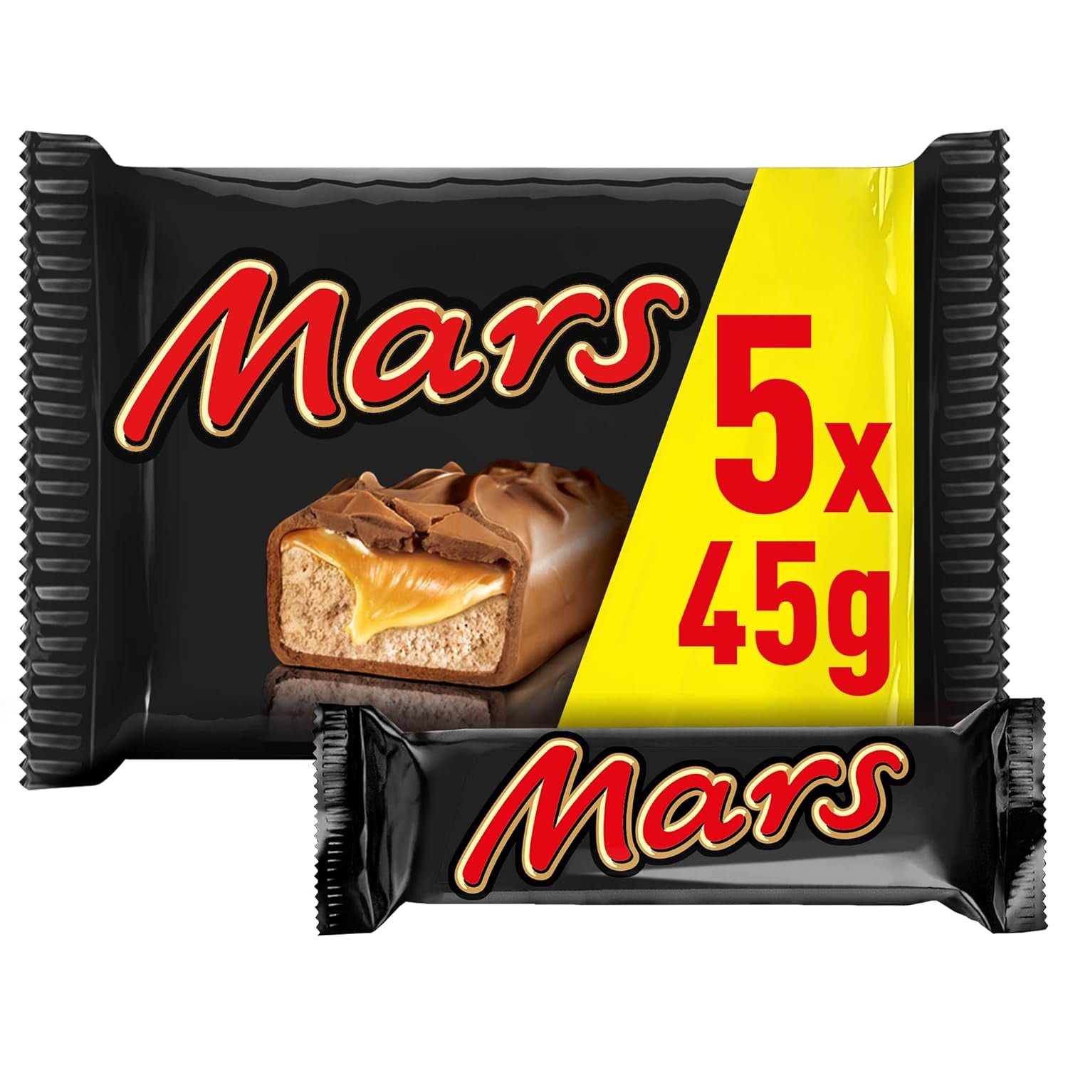 Mars Schokoriegel, Karamellschokolade, 1 Packung, 5 Riegel (1 x 225 g), (2 Stück)